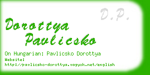 dorottya pavlicsko business card